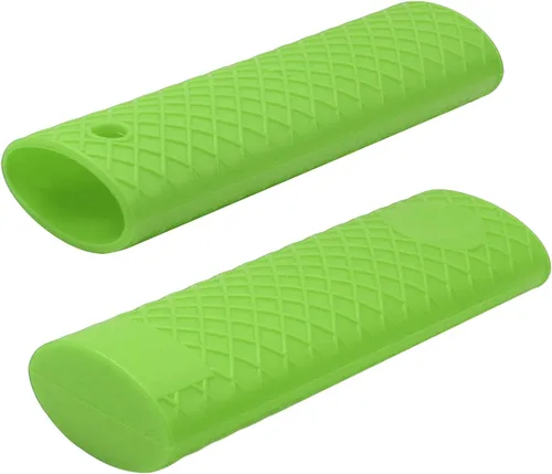 Vista 17 de MroMax Soporte de silicona para mango caliente de 6.1 pulgadas, antideslizante, resistente al calor, para olla de hierro fundido, woks, sartenes