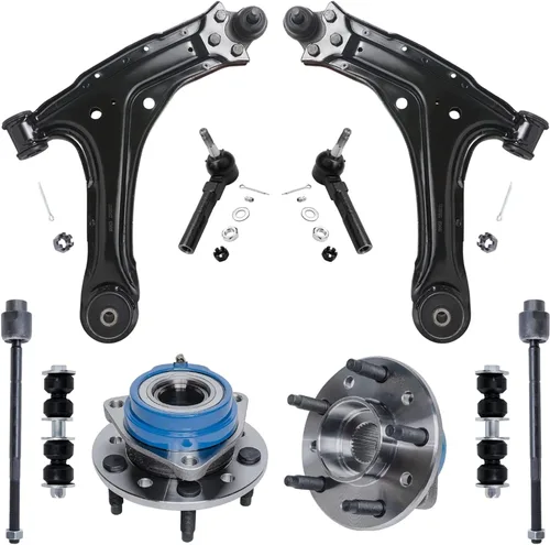 Vista 500 de Detroit Axle - Kit de cubos de rodamiento de rueda delantera de 6 piezas para Dodge Dart 2013-2016, Chrysler 200 2015-2017, 2 cojinetes de rueda