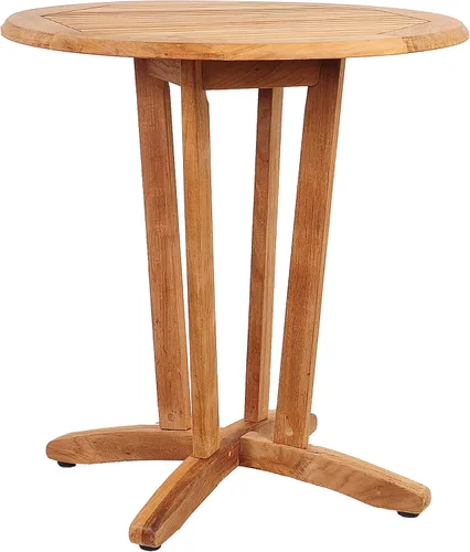 Amazonia Victor - Mesa redonda Bistro para exteriores, teca certificada, ideal para patio e interiores, 27 pulgadas de largo x 27 pulgadas de ancho