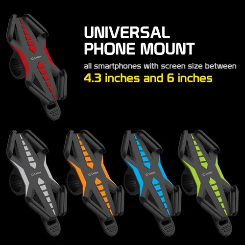 Vista 6 de Cellet Soporte universal para teléfono para motocicleta, bicicleta, compatible con Apple iPhones, Samsung Galaxy, Google Pixels, Motorola Azul
