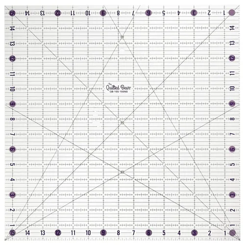 Vista 15 de The Quilted Bear Reglas de Acolchado - Regla Acrílica Transparente Antideslizante para Acolchado, Patchwork y Costura con Líneas Negras Claras