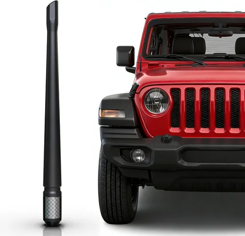 Vista 13 de TEKK Carbon Fiber Short Antenna Compatible with 2006 to 2026 Silverado 1500 / GMC Sierra 1500/7.9 Inches Premium Flexible Rubber/Designed for