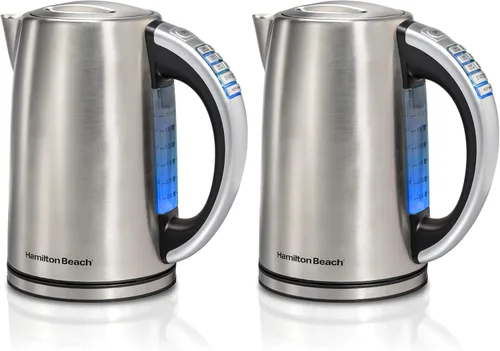 Vista 10 de Hamilton Beach Hervidor eléctrico con control de temperatura de 1.7 litros, hervidor y calentador de agua, ebullición rápida 1500 vatios, sin BPA