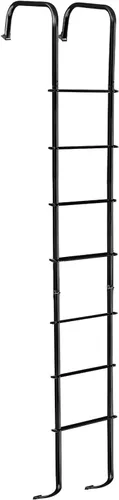 Escalera universal exterior para caravana, escalera de aluminio para remolque de viaje de 7.6 pies y 8.4 pies, capacidad de 250 libras, color negro