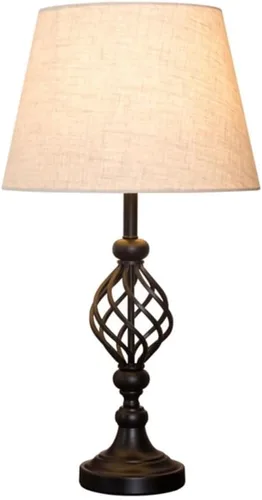 Lamp for Desk Simple Retro Black Iron Table Lamp Living Room Decorative Lamp Bedroom Bedside Table Lamp Study Lighting Lamp Desk Lamps for Home