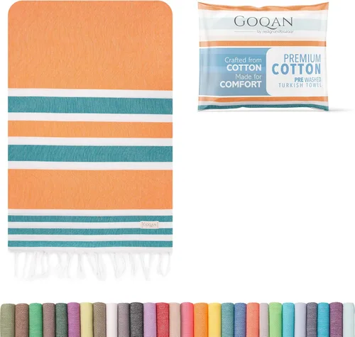 Vista 10 de Toalla turca Real Grand Bazaar Pestemal 100% de algodón, prelavada, más suave, 39x69 de Pestemal, para playa, el baño, spa, hammam, toallas súper