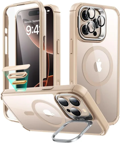 Vista 14 de ESR for iPhone 15 and iPhone 14 and iPhone 13 Pro Max Case, Compatible with MagSafe, Built-in Stash Stand Phone Case