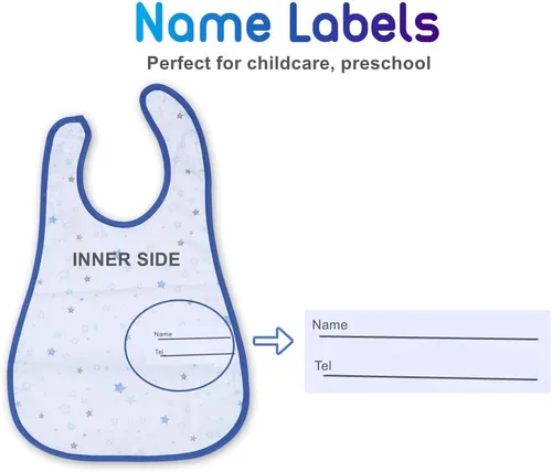 Vista 7 de Baberos para bebé impermeables, babero para niños pequeños - Babero de alimentación con bolsillo para bebé niño niña lavable 6-36M