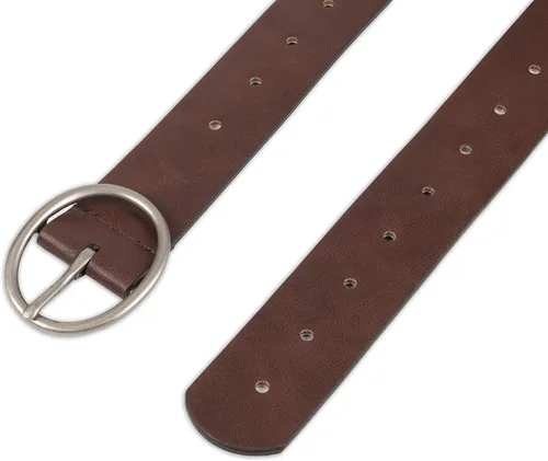 Vista 4 de Tienda Essentials Cinturón casual totalmente ajustable para mujer con hebilla redonda (disponible en tallas grandes)