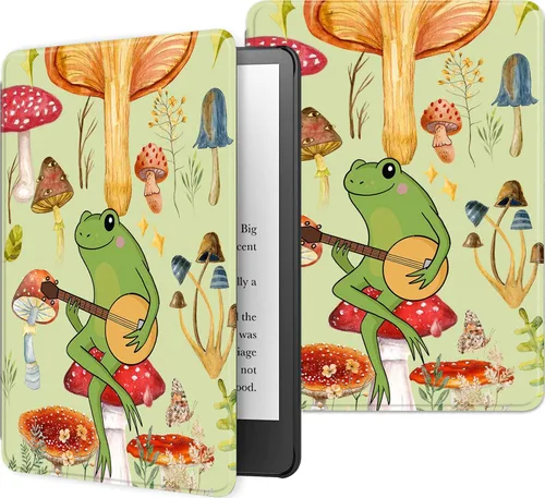 Vista 58 de Funda para Kindle básico de 6 pulgadas (11.ª generación), múltiples ángulos, piel sintética, delgada, con función de encendido y apagado automático