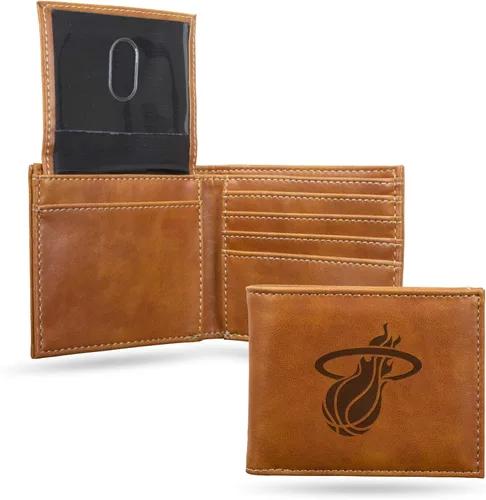 Vista 28 de Rico Industries - Cartera de diseño delgado con grabado láser de la NBA, cartera con grabado láser estilo billetera - Gran regalo