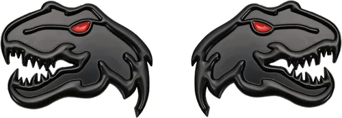 Vista 10 de Emblema de dinosaurio insignias de metal para Dodge RAM TRX 1500 2500 3500 ~ Pégalas en cualquier lugar (un par) (ojos azules)