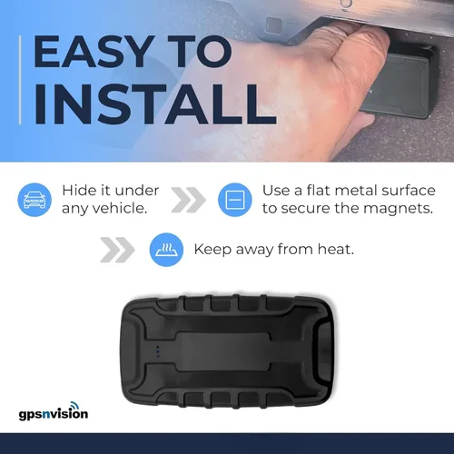 Vista 8 de Rastreador GPS para vehículos con batería integrada de 6 meses, rastreador GPS en tiempo real y alertas de velocidad, rastreador GPS magnético