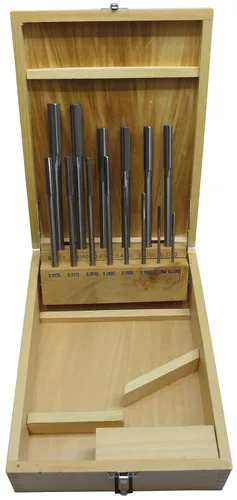 Drill America - DWR114-SET Juego de escariadores de acero de alta velocidad de 14 piezas (.125 - .5), serie DWRR