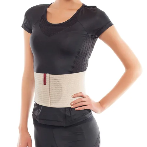 ORTONYX Cinturón de hernia umbilical prémium para mujeres y hombres/carpeta abdominal de 6.25 pulgadas con almohadilla de soporte para hernia, Beige