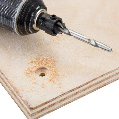 Vista 6 de Juego de 7 brocas avellanadas con collares de tope y llave, perfectas para madera, brocas avellanadas de cambio rápido hechas para tamaños