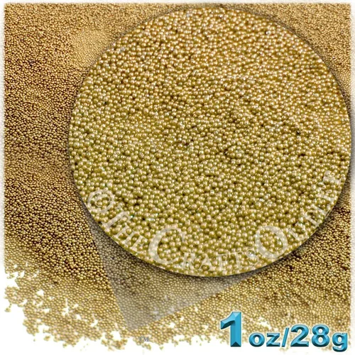 Vista 2 de The Crafts Outlet Acabado metálico de 1 onza/0.99 oz, vidrio, microperlas de 0.024 in, ideal para uñas de caviar, marrón café metálico