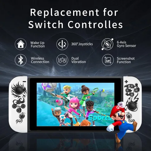 Vista 2 de AFMVV Joy cons Switch Controllers for Nintendo, Wireless Switch Controllers Compatible for SwitchLiteOLED with Dual VibrationWake-upScreenshot