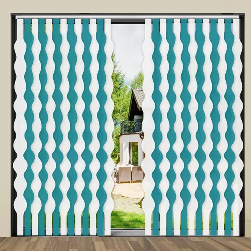 Vista 27 de FACIMI Persianas verticales opacas, color verde manzana personalizada de 3.5 pulgadas, persianas verticales de tela con listones de protección UV
