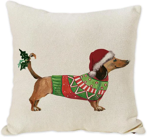 Vista 18 de SPXUBZ - Funda de almohadón navideño con gato de vacaciones de invierno con gorro rojo de Santa, funda cuadrada para sofá, cama, silla o sofá cama