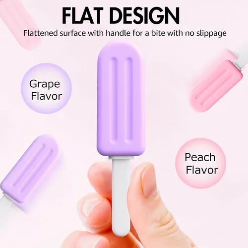 Vista 4 de Masticables para alineador Invisalign, 10 unidades de paletas masticables de silicona con asas de agarre, para soportes invisibles o de metal