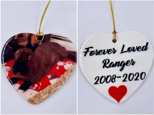 Vista 6 de Personalized Picture Christmas Ornaments (Heart)