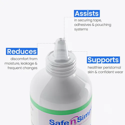 Vista 5 de Safe n' Simple Polvo de barrera para la piel del estoma – 1 oz – Polvo protector medicado de barrera cutánea – Suministros de polvo de ostomía