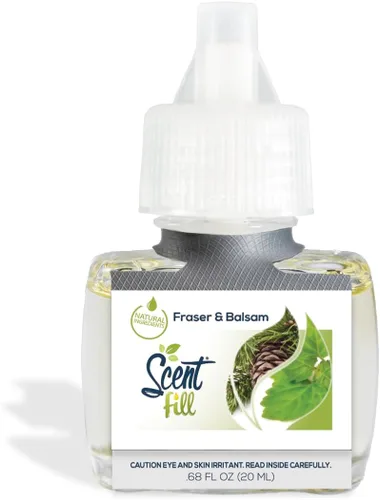 Vista 3 de Scent Fill Fraser - Ambientador enchufable de pino de abeto y bálsamo fresco, 4 recambios de aceite perfumado