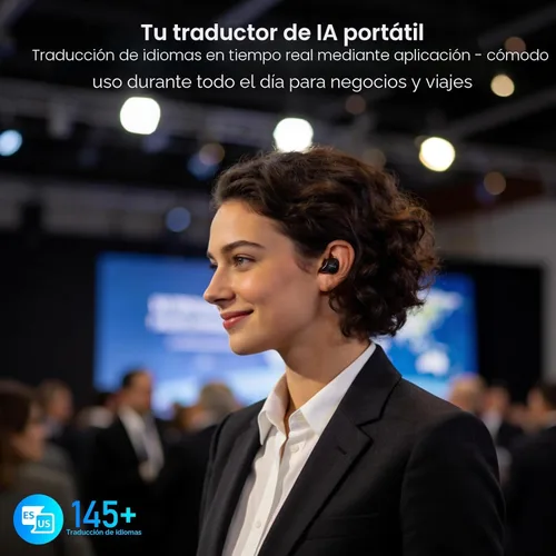 Vista 2 de Auriculares inalámbricos TOZO T18 Bluetooth 5.3, auriculares impermeables IPX8, micrófono de 4 micras para llamadas claras, tiempo de reproducción