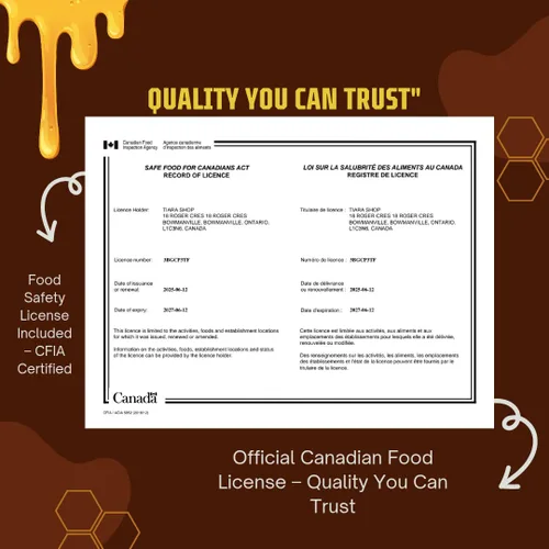 Vista 2 de TIARA Miel de Sidr de Douani yemení – 100% cruda, pura y natural, certificado CFIA, sin pasteurizar, empaquetada en Canadá, calidad premium, 14