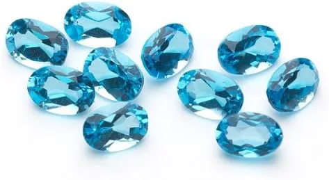 Vista 2 de Mysticdrop - Juego de 10 piedras preciosas naturales ovaladas (0.236 x 0.157in, calidad AAA)