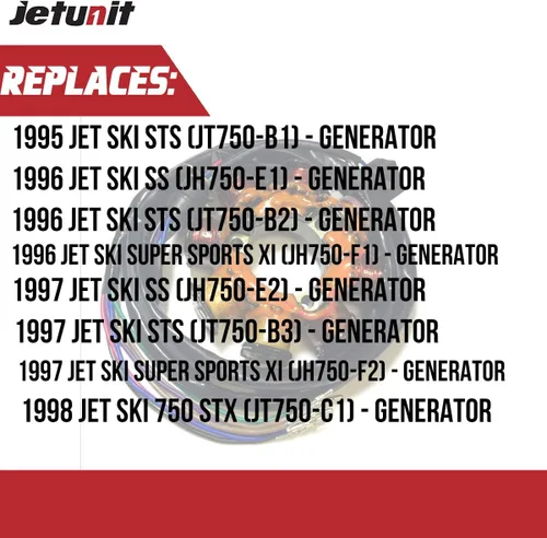 Vista 5 de Estator para Kawasaki Jet-Ski STS/750SS/750STX/Super Sport XI 1995 1996 1997 1998 21003-3733