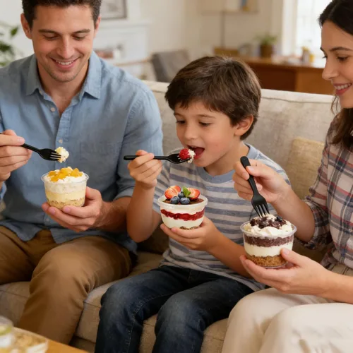 Vista 7 de Pumtus Paquete de 100 tazas de plástico de postre de 8 onzas con tapas de cúpula, tazas de yogur transparente sin agujeros, vasos desechables