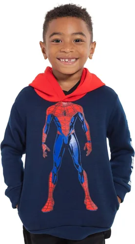 Vista 4 de Marvel Avengers Spiderman Boys Fleece Cosplay Pullover Hoodie Toddler to Big Kid