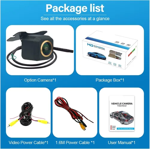 Vista 7 de 4K AHD 1080P Cámara de visión trasera HD Visión nocturna Cámara de respaldo inversa para coche CCD Auto Reversing Aparcamiento Asistencia (Ahd-170)