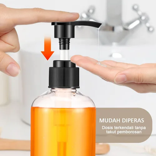 Vista 5 de 16 botellas vacías de champú, botellas de plástico, dispensador de jabón líquido para platos, dispensador de champú recargable para pared de ducha