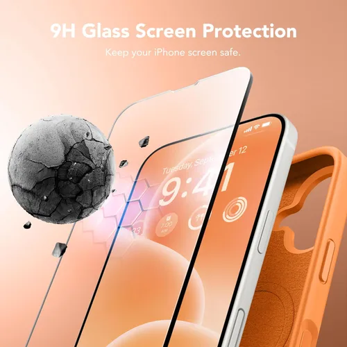 Vista 1486 de GONEZ Funda magnética para iPhone 14, compatible con Magsafe, con protector de pantalla + protector de cámara, forro de microfibra antiarañazos