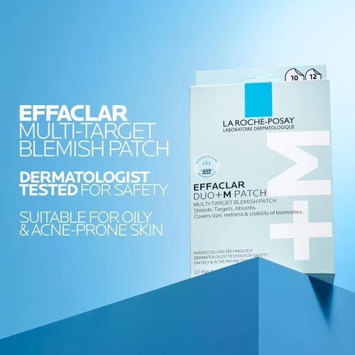 Vista 4 de La Roche-Posay Effaclar Parches Multi-Objetivo para Imperfecciones, Parches Hidrocoloides para Granos del Rostro, Actúa y Absorbe, Adecuado Bajo