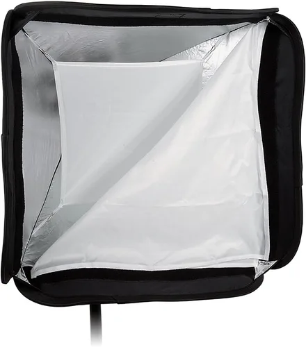 Vista 4 de Fotodiox Softbox plegable de 20 x 20 pulgadas, 1 kit de flash con disparador remoto para Canon, caja de luz plegable y soporte de luz rápida