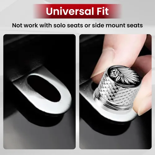 Vista 6 de Tornillo de tornillo de asiento de guardabarros moleteado de acero inoxidable de 1/4 "-20 roscas compatible con Harley Sportster Touring Softail