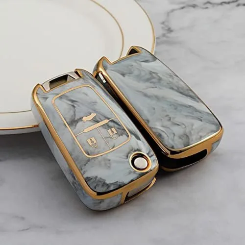 Vista 4 de TPU Jade Pattern Car Key Cover Case, for Buick for Aveo Trax for Opel Astra Corsa H J G Meriva Zafira Antara