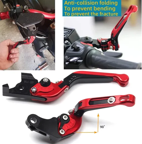 Vista 7 de for Kawasaki H2 H2R 2015 2016 Motorcycle Brake Clutch Levers Adjustable Folding Extendable CNC Accessories with Logo Lever (Color : 1)