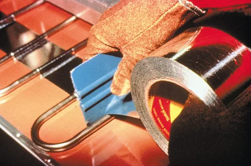 Vista 4 de 3M Cinta de papel de aluminio, 4 in x 60 yardas 4.6 mil, 425, papel de aluminio, plata (paquete de 2)