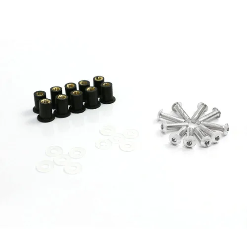 Vista 4 de Kit de pernos de carenado, tornillos, tuercas, arandelas, clips, pernos de parabrisas aptos para ZX6R 636 2009 2010 2011 ZX-6R 2012 ZX636R Kit