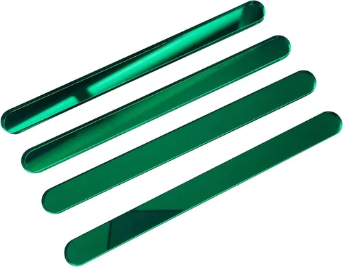 Vista 7 de NUORUI 30 palitos de acrílico reutilizables para tartas, palitos de espejo para recuerdos de fiesta (purpurina negra)