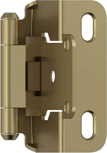 Vista 18 de Amerock BPR7540BB Bisagra de gabinete 1/2 pulg (13 mm) superpuesta de cierre automático de envoltura completa de latón pulido para puerta