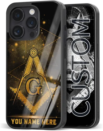 Fundas de teléfono con nombre personalizado, regalos de mampostería masónica para hombres, iPhone 11 12 13 14 Pro Max Plus Mini Xr Xs, Samsung Cielo