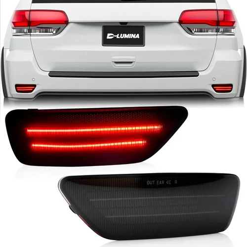 D-Lumina Conjunto de Luces Reflectoras LED para Parachoques Trasero Lámpara Kit de Luz Antiniebla Compatible con Jeep Grand Cherokee, Compass,