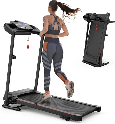 Caminadora plegable, caminadora eléctrica de 2.5 HP para el hogar con Bluetooth e inclinación, portátil, fitness, correr, entrenamiento, para equipo