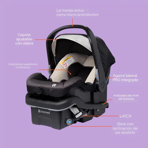 Vista 2 de Baby Trend EZ-Lift™ PRO Asiento de coche para bebé, Marrón Claro Dash Tan